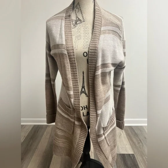 Y2k Long Striped Cardigan with Pockets! - Picture 3 of 15